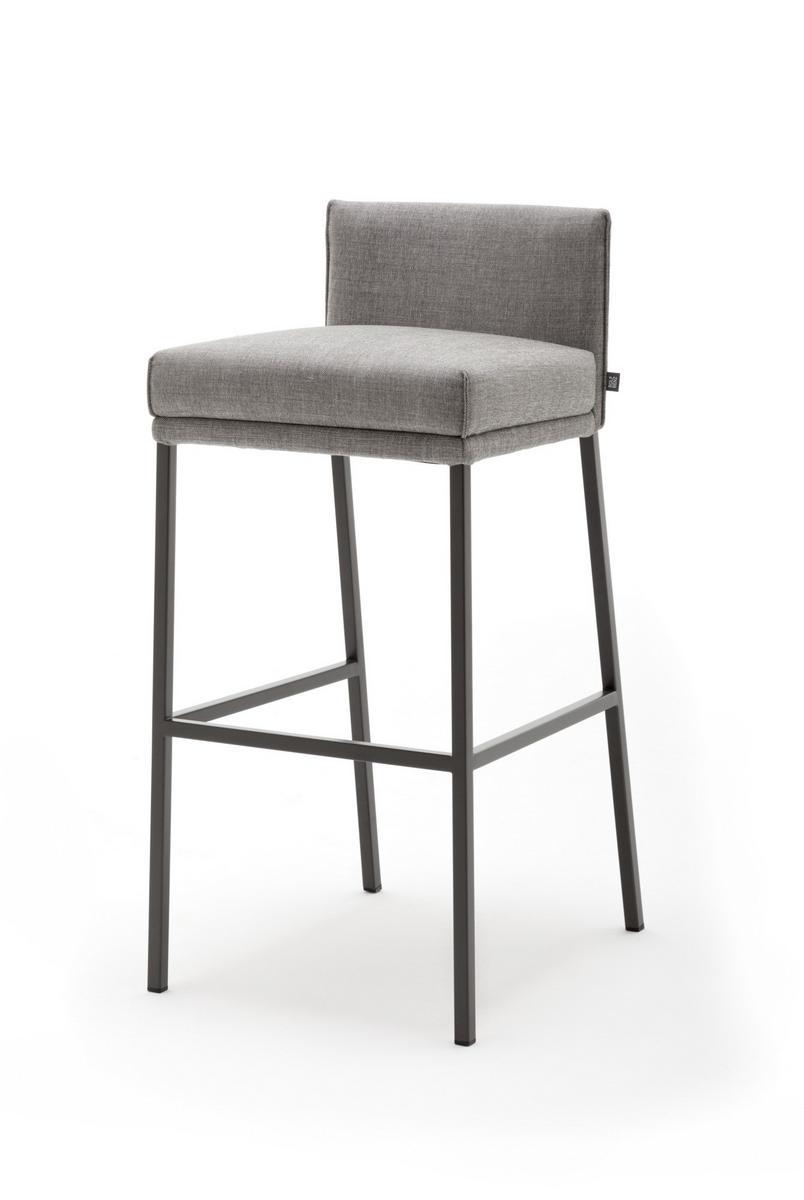 High fabric stool with footrest | 651 by Rolf Benz
