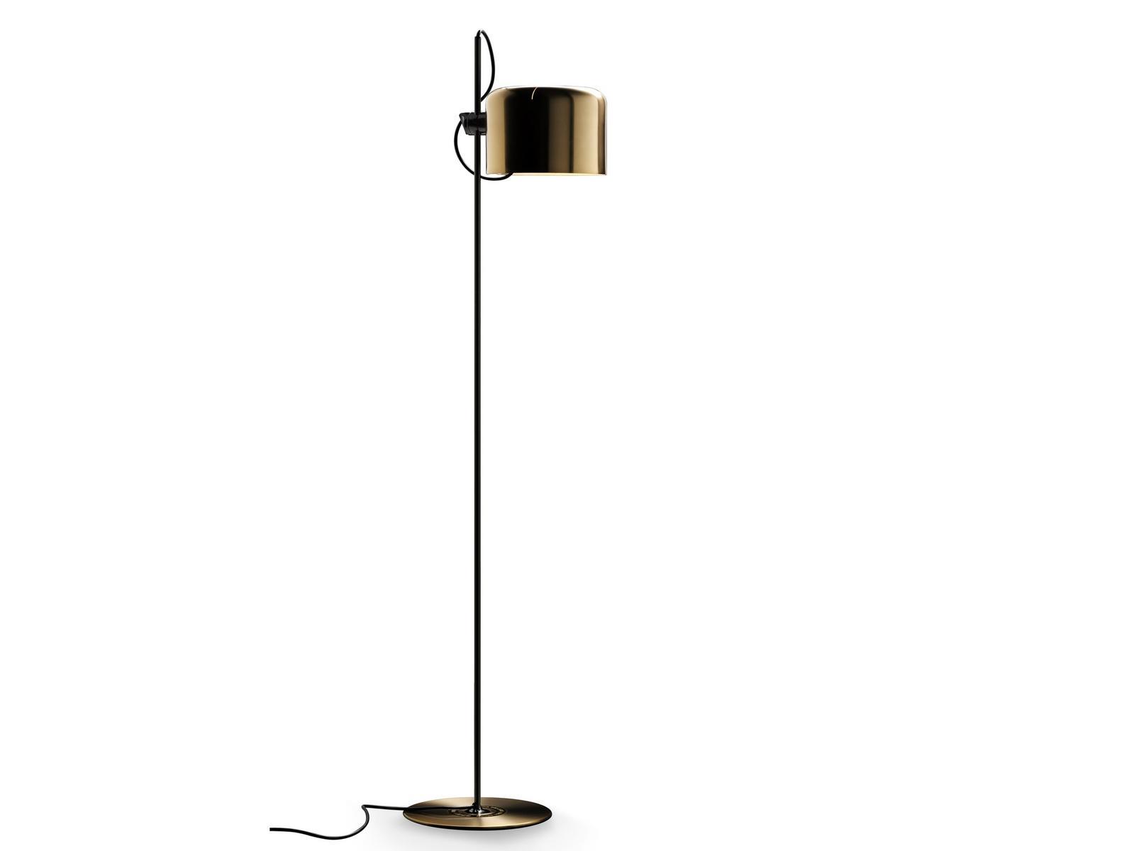 Direct light adjustable floor lamp | Coupé - Gold by Oluce