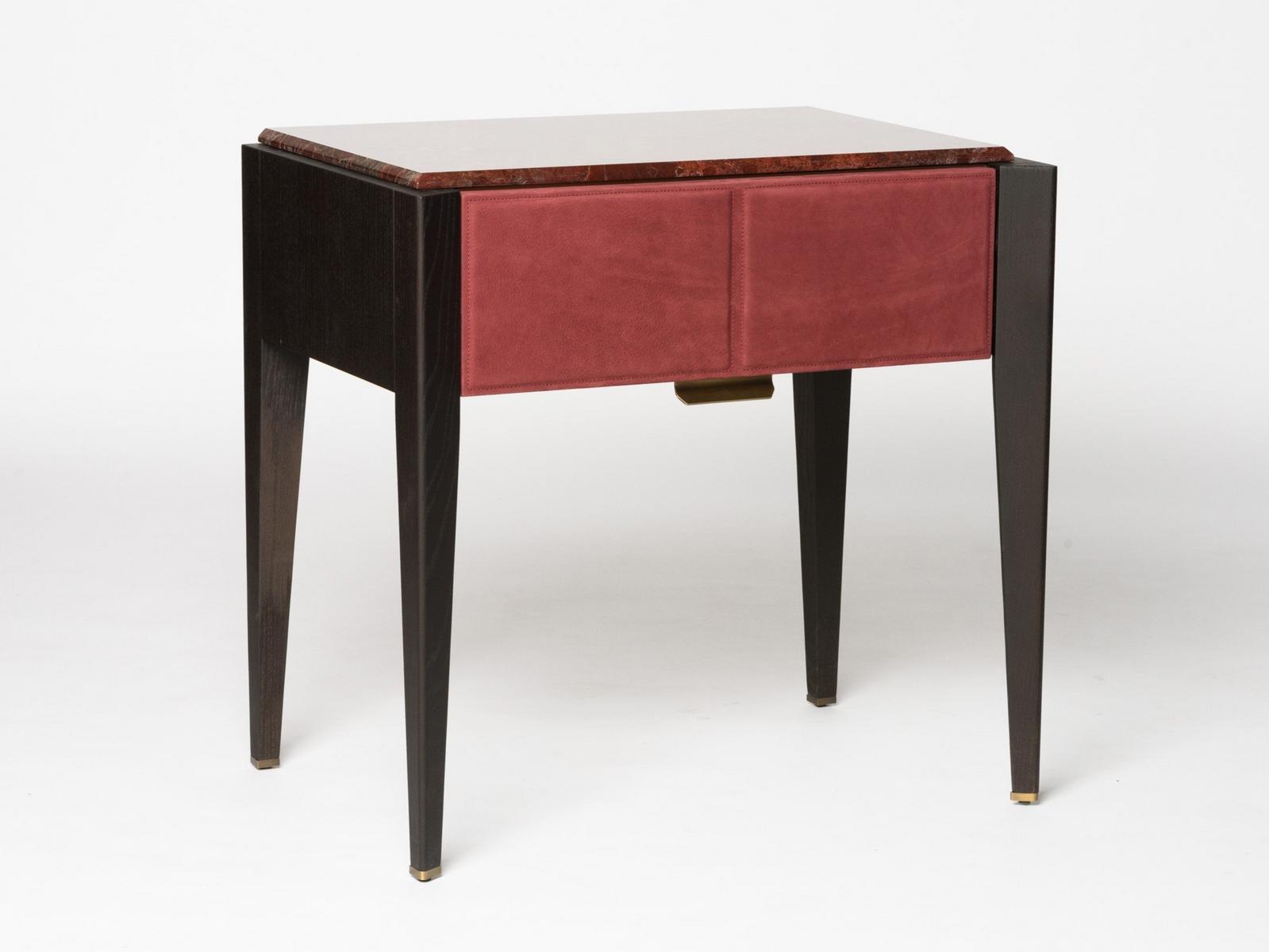 Rectangular wooden bedside table with drawers | Lepanto by Ezio Bellotti