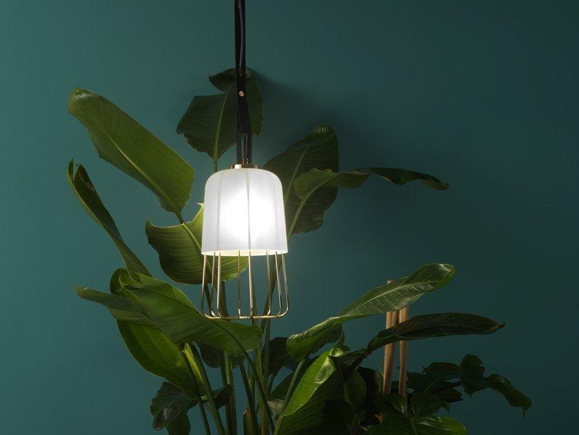 LED glass and iron pendant lamp | Medù by Zava
