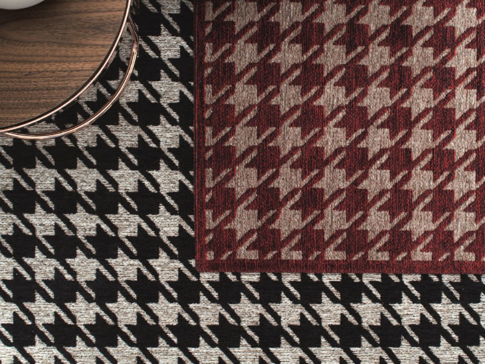 Patterned rectangular rug with optical pattern | Farfa by Tonin Casa