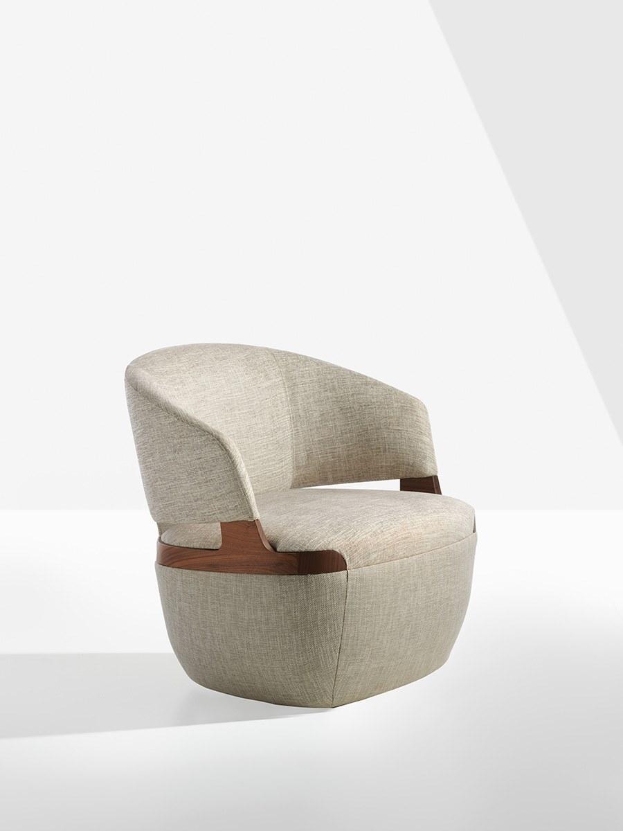 Swivel fabric easy chair | Velis by Potocco