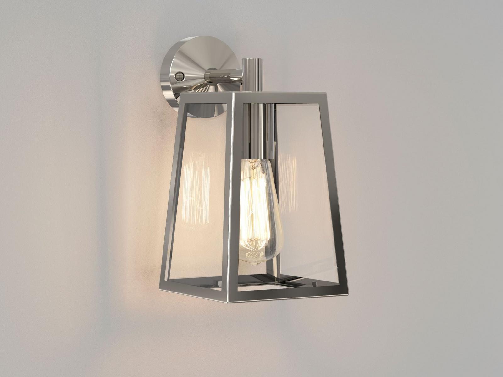 Glass and steel outdoor wall lamp | Calvi by Astro lighting