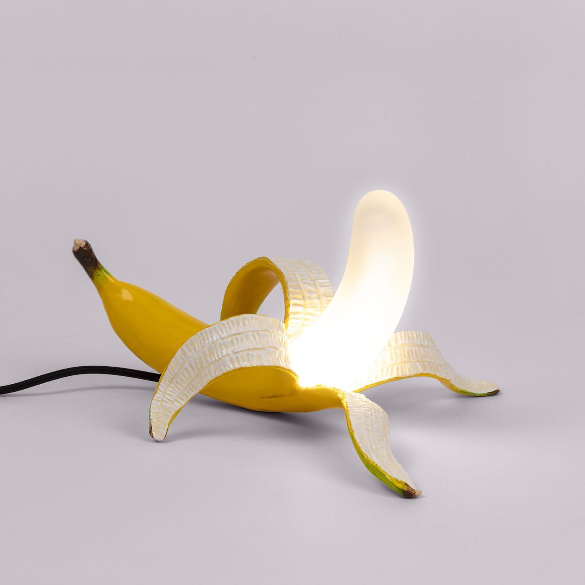 LED resin and glass table lamp | Banana Lamp Yellow Dewey by Seletti