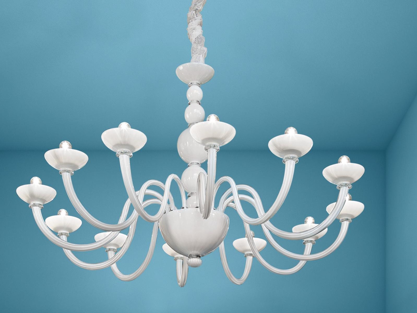 Glass chandelier | Candiano by Sylcom