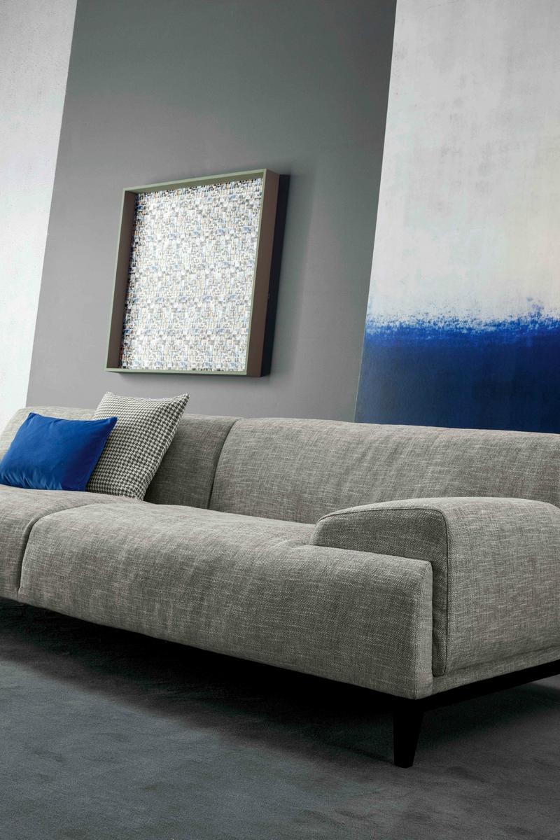 Leather sofa with removable cover with integrated magazine rack | Cave by Bonaldo