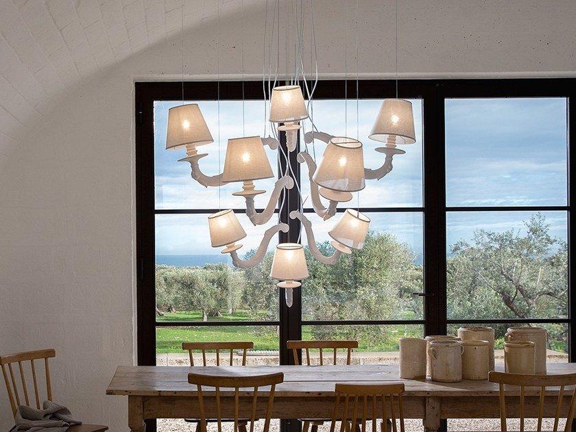 Indirect light ceramic chandelier | Déjà-vu by Karman