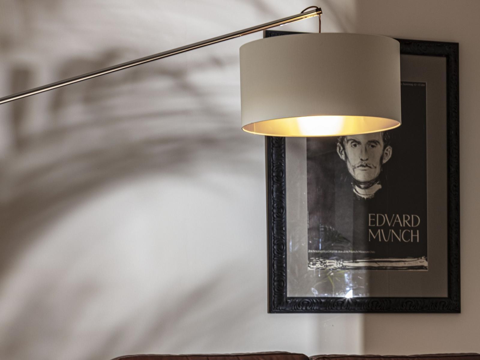 LED metal floor lamp with swing arm | Aria by Italamp