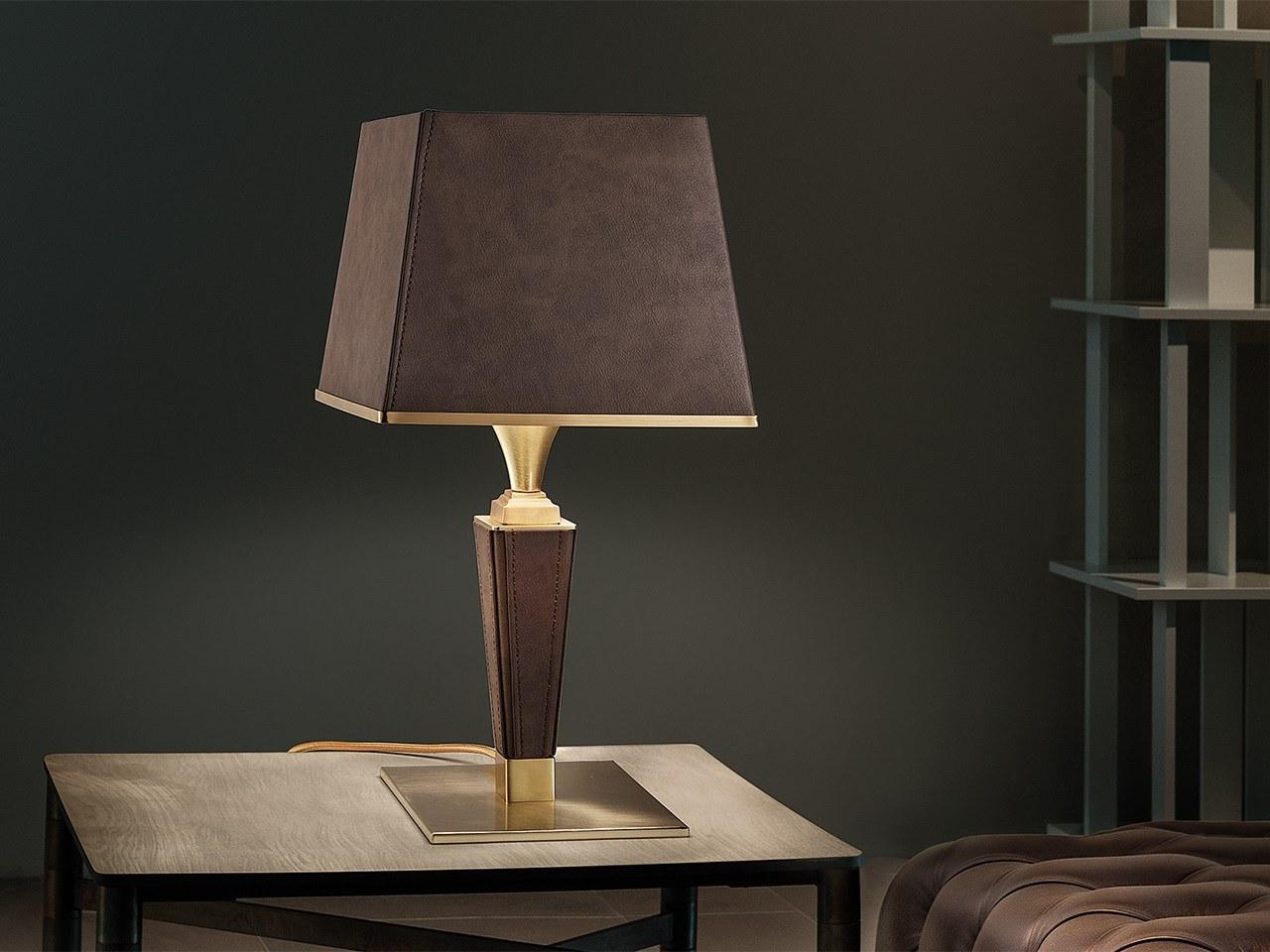Leather table lamp | Darshan Tl1 by Masiero