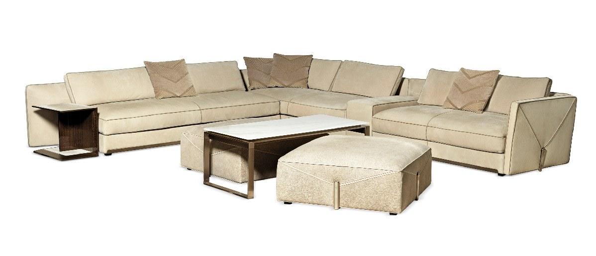 Corner sectional leather sofa | Bastian by Visionnair