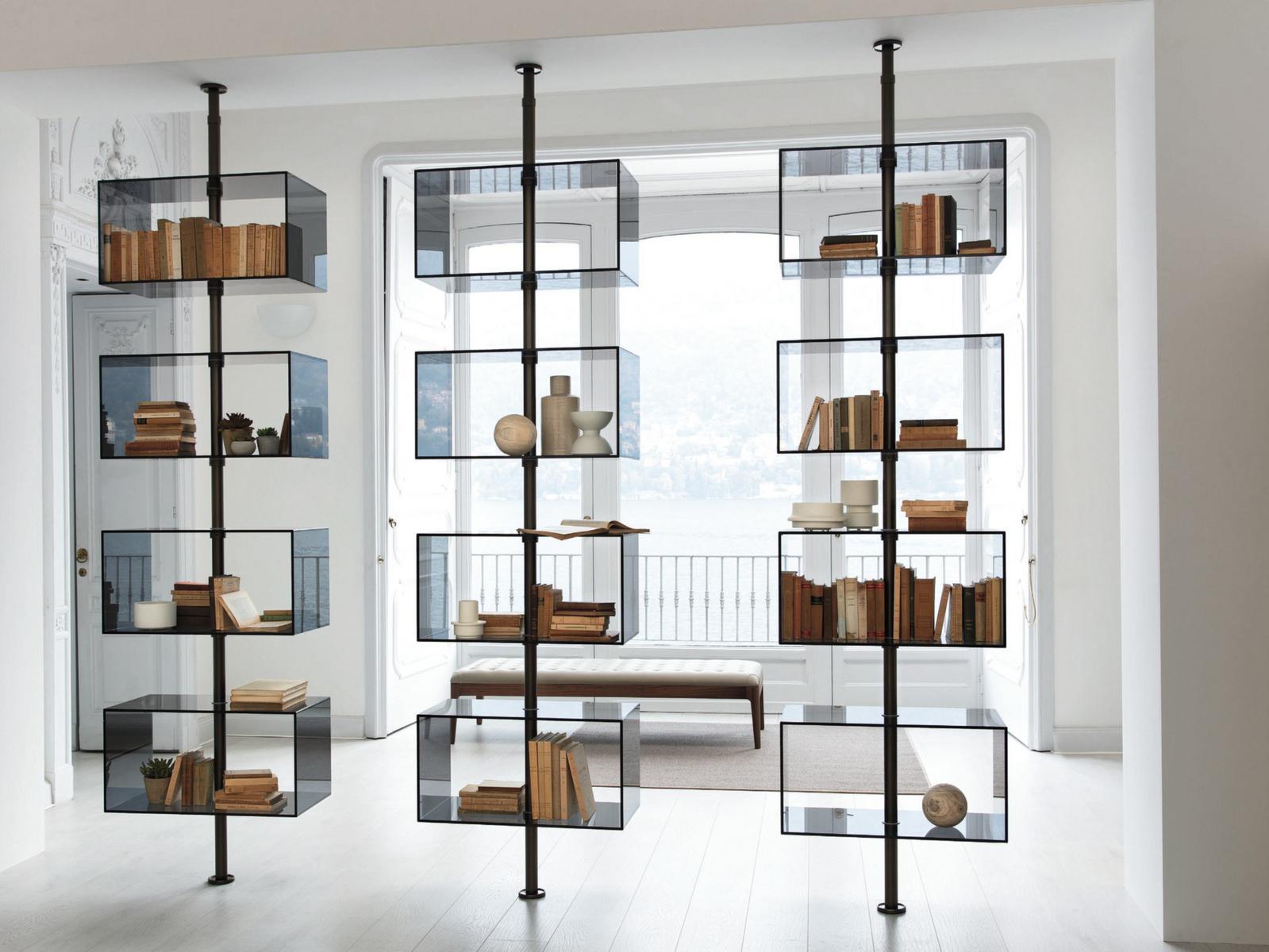 Double-sided crystal bookcase | Domino by Porada