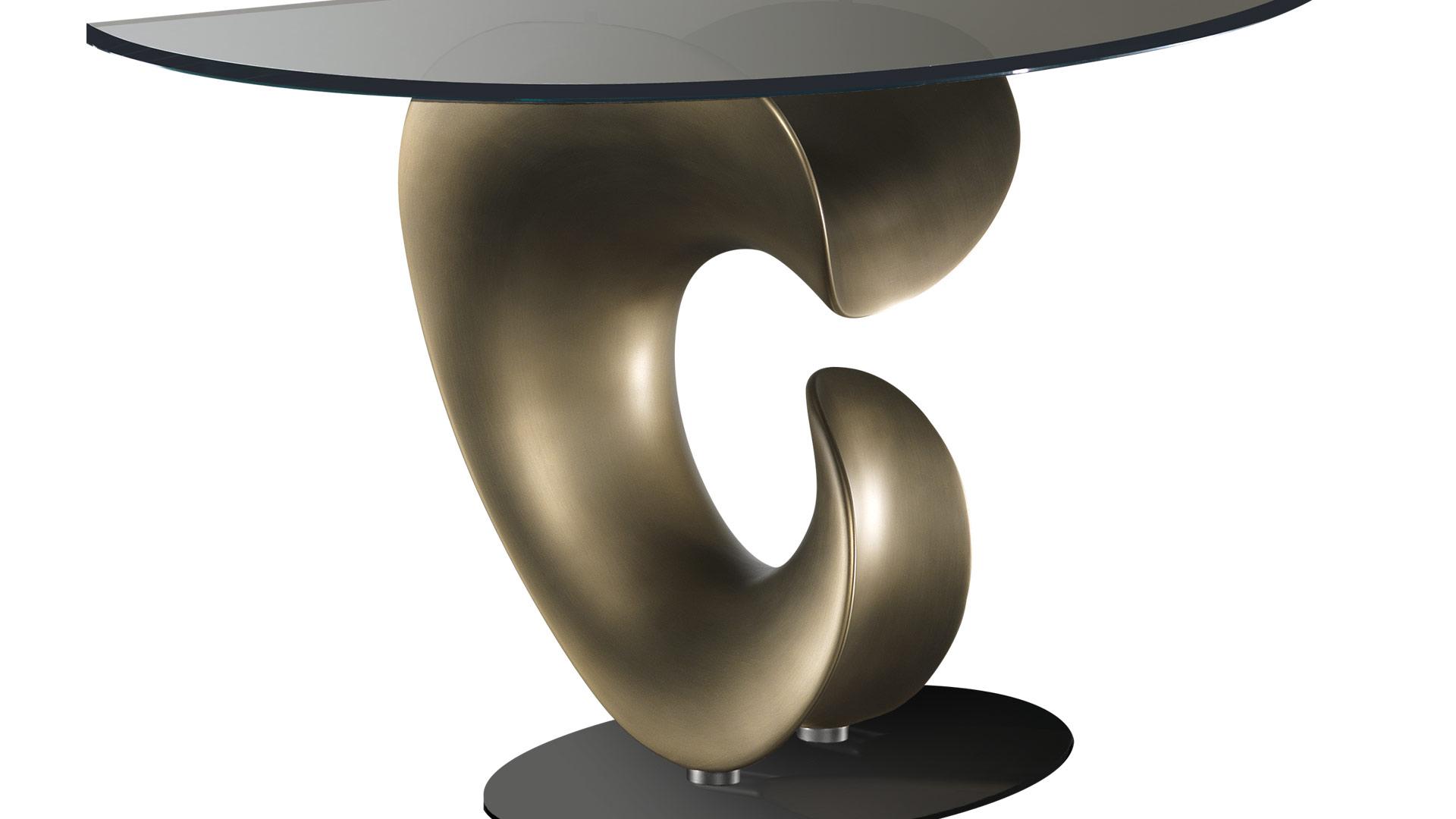 Demilune glass console table | Parentesis by Reflex