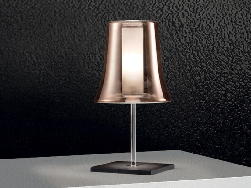 LED Borosilicate glass table lamp | Cloche T by Leucos