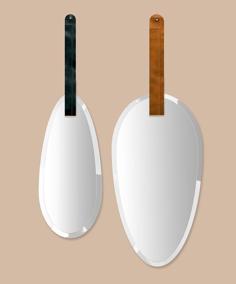 Oval wall-mounted mirror | Frida & Adele by Borzalino