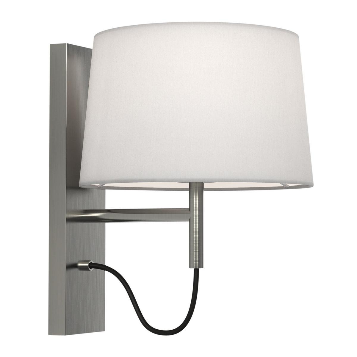 LED wall lamp in steel and fabric with fixed arm | Telegraph by Astro lighting