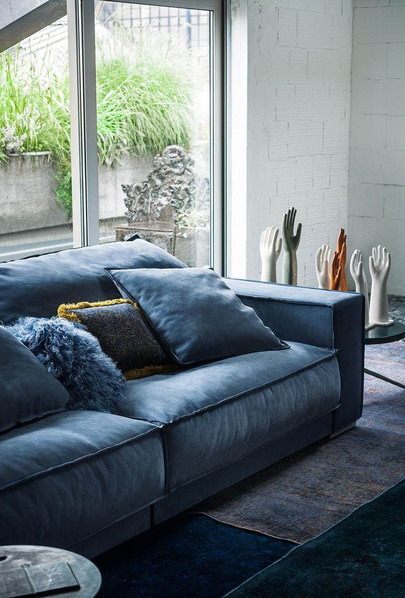 Sectional leather sofa | Budapest Soft by Baxter