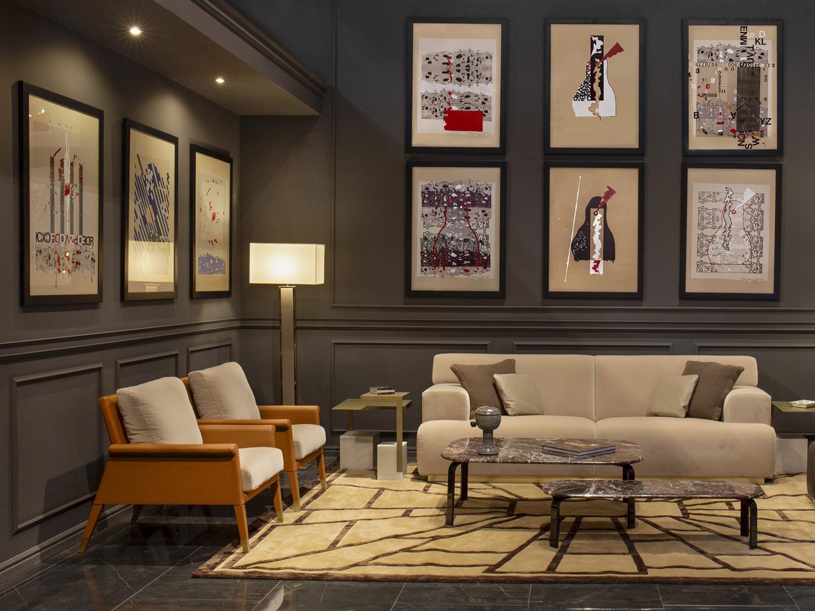 Leather armchair with armrests | Jean by Formitalia