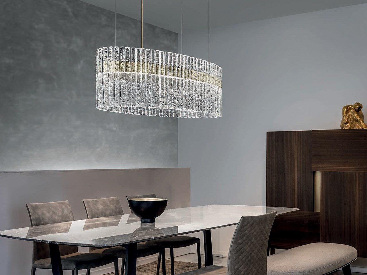 LED glass pendant lamp | Vegas S Ov120 by Masiero