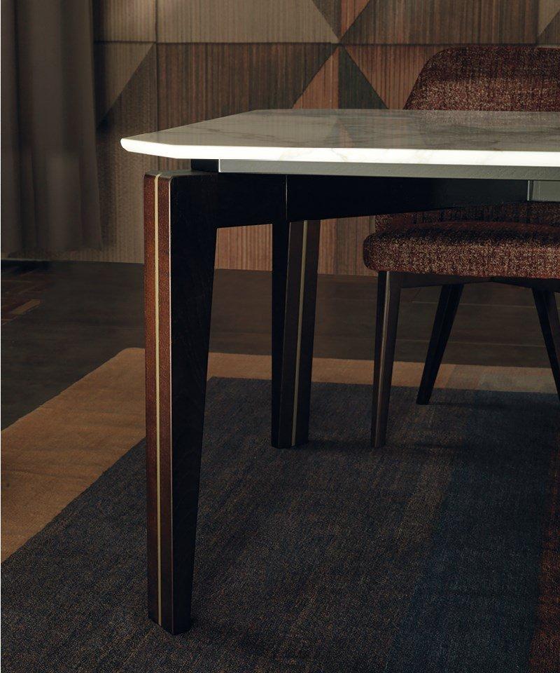 Rectangular marble dining table | Curzio by Borzalino