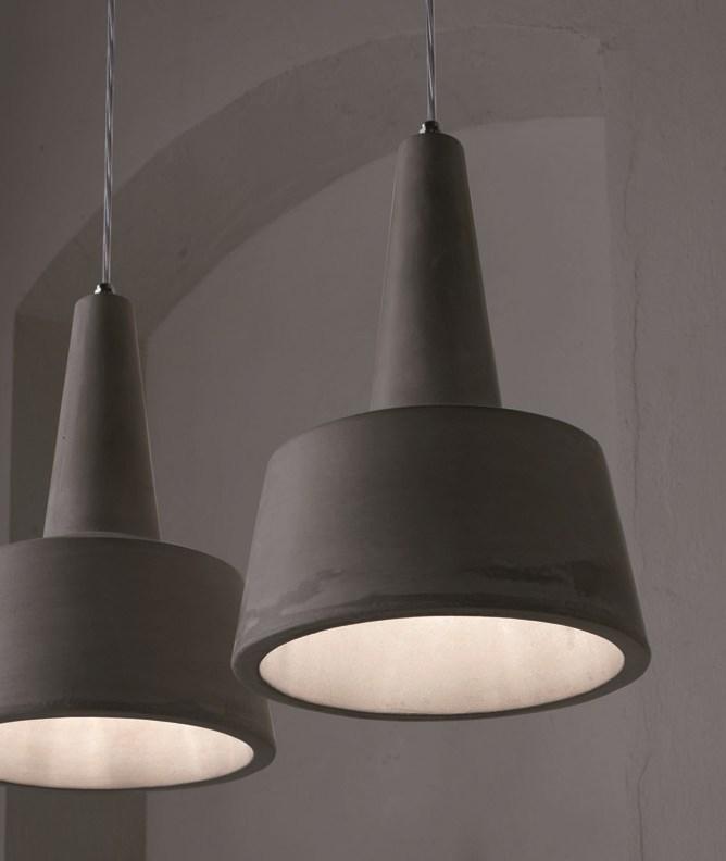 Cement outdoor pendant lamp | Eolo by Karman