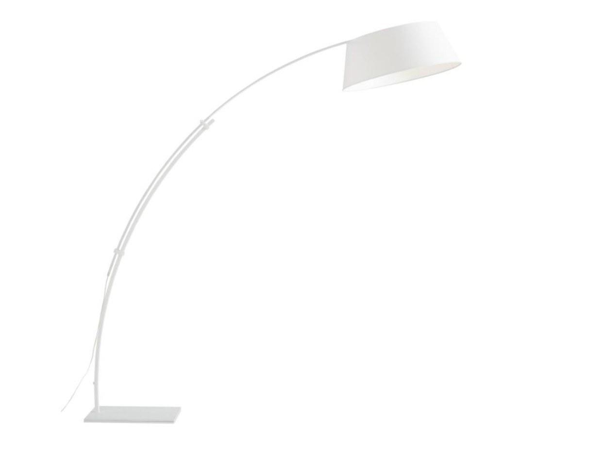 Arc lamp with steel base and cotton shade | Ouverture by Ligne Roset