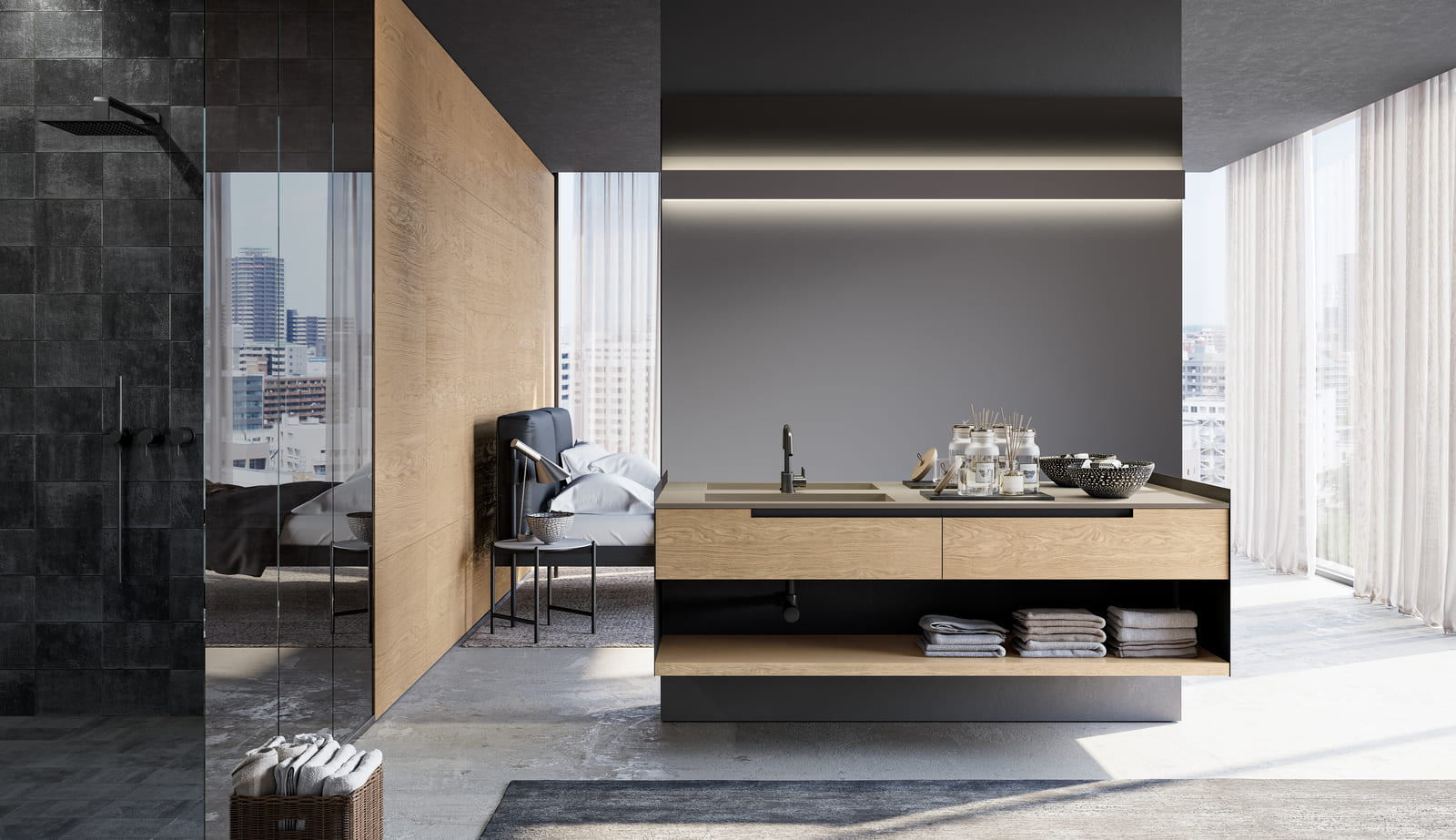 Ceramic bathroom | Gola Up by Birex