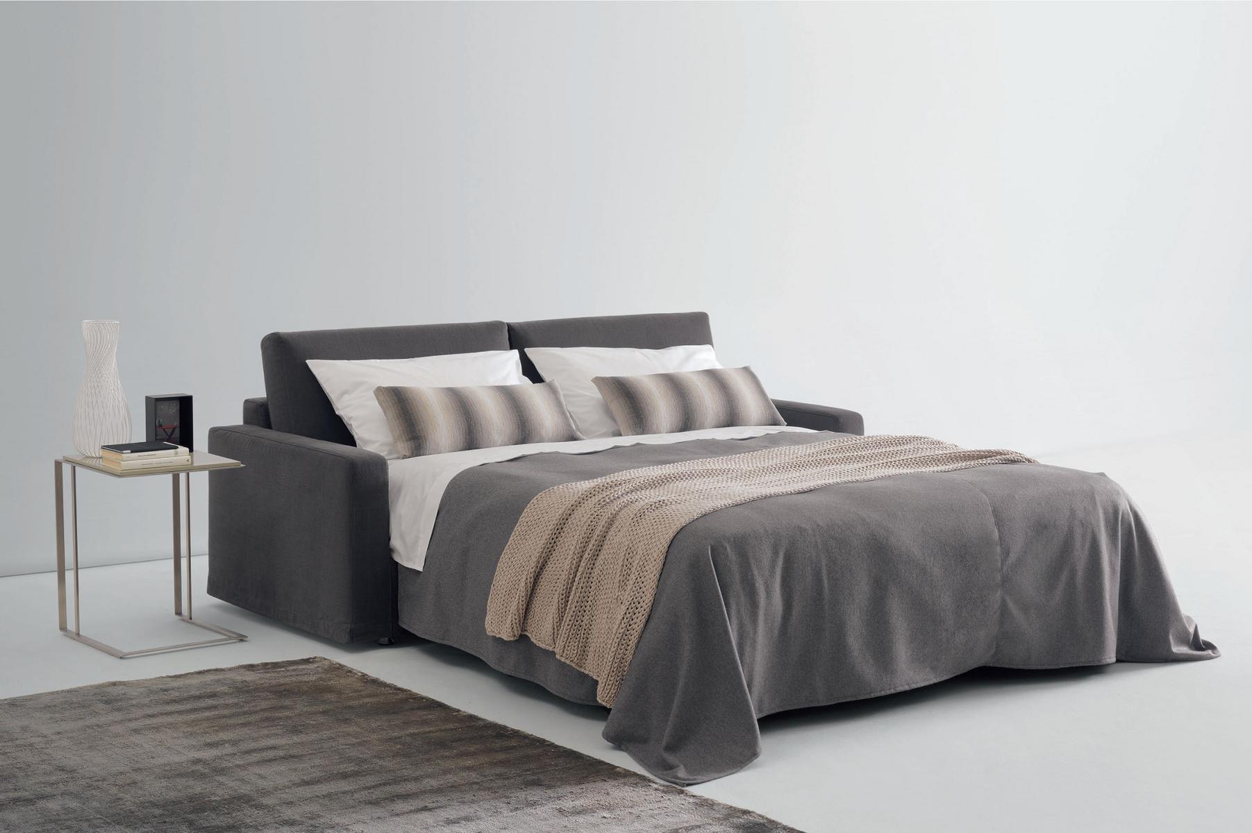 Fabric sofa bed with removable cover | Metronotte by Dema