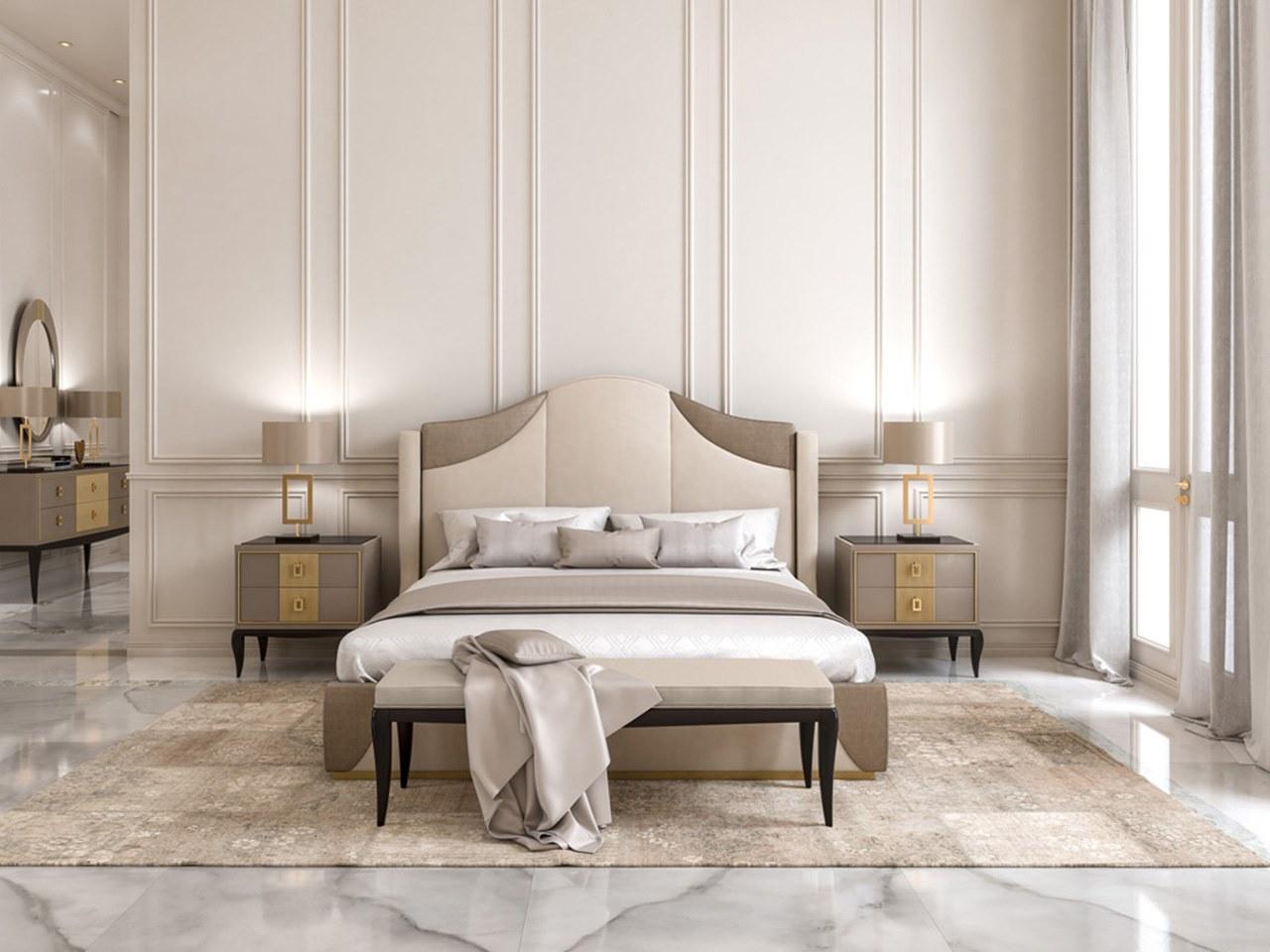 Upholstered fabric double bed | Pr.52 by Stella del Mobile