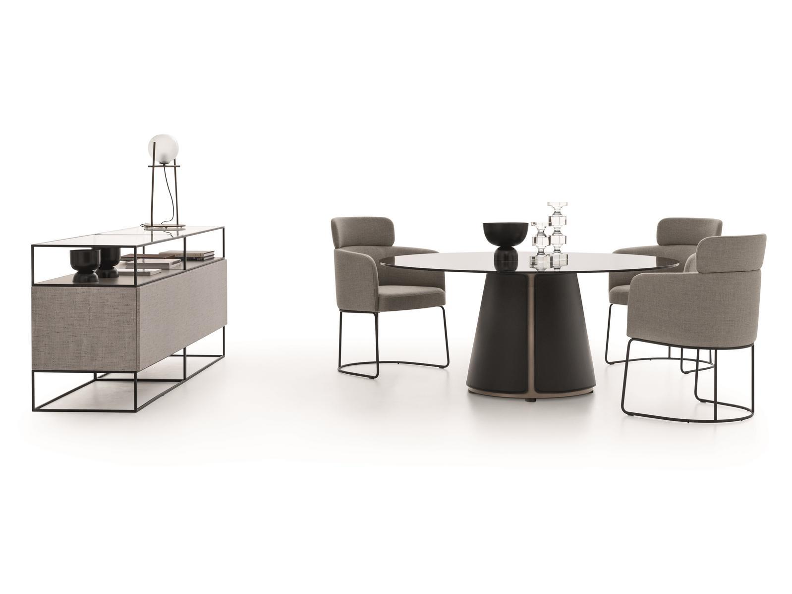 Upholstered fabric chair with armrests | Claire by Ditre Italia
