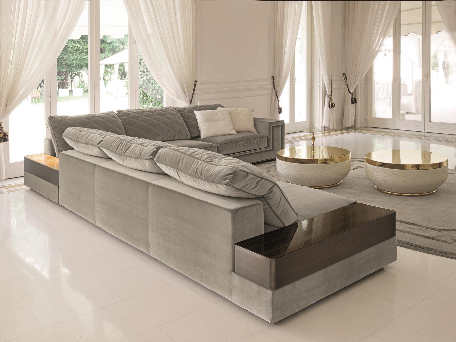 Corner nabuk sofa | Helmut by Longhi