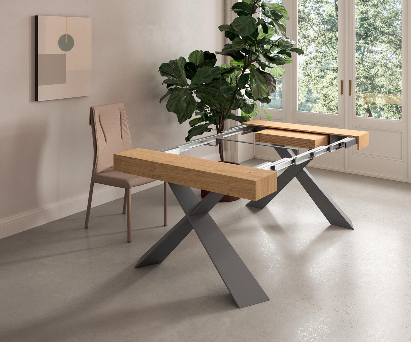 Extending rectangular wooden console table | 4you by Ozzio Italia