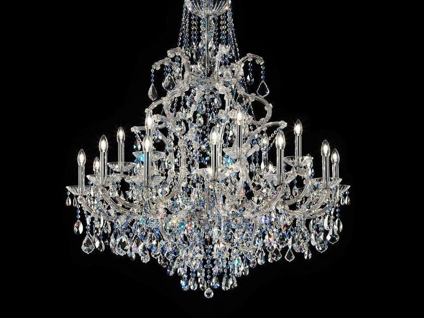 Painted metal chandelier with crystals | Maria Teresa Ve 998 by Masiero