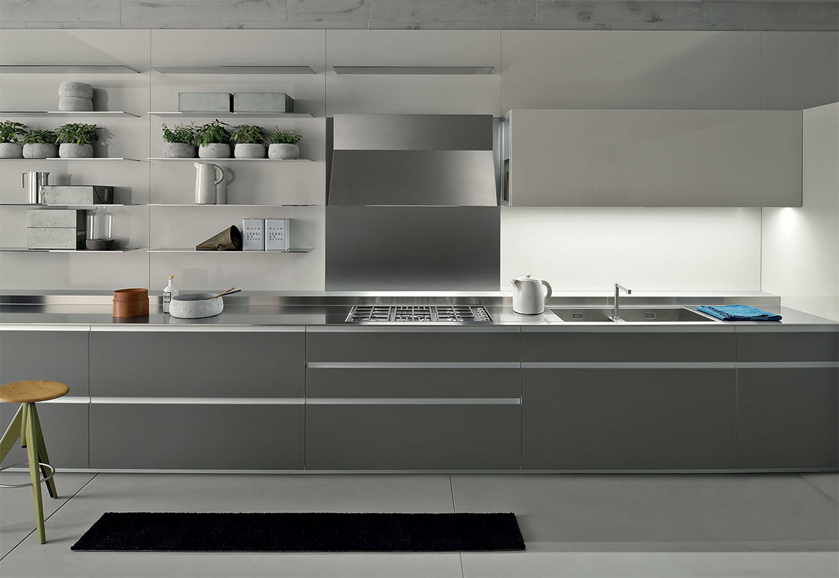 Ceramic kitchen without handles Ernestomeda Icon