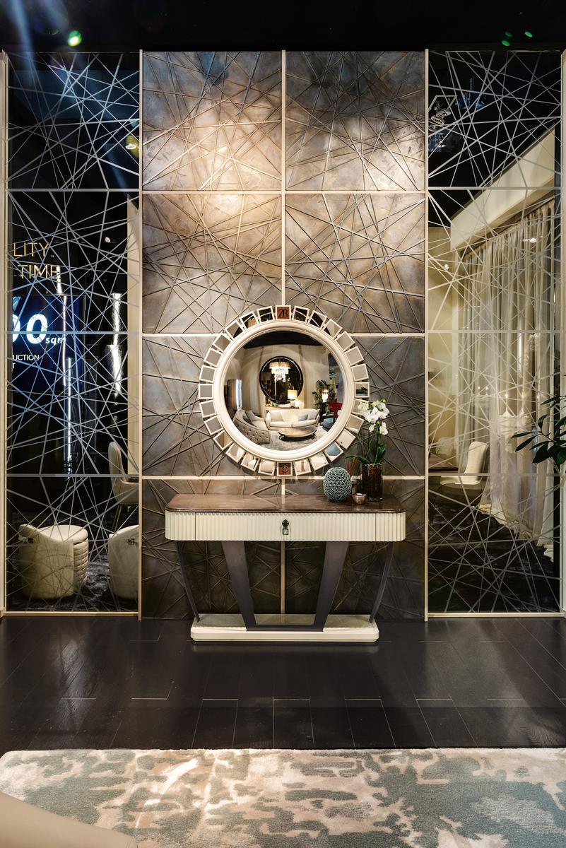 Round framed wall-mounted mirror | Constance by Bruno Zampa