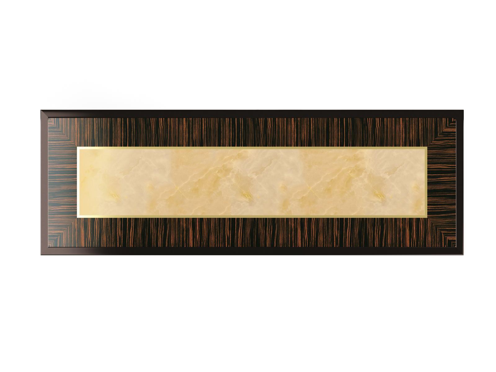 Rectangular console table in ebony and metal | Randolph by Bruno Zampa