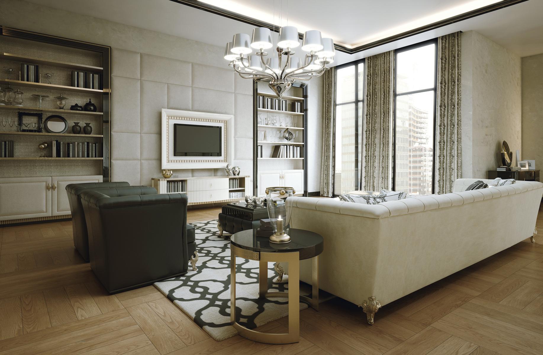 Velvet armchair with armrests | King by Bruno Zampa