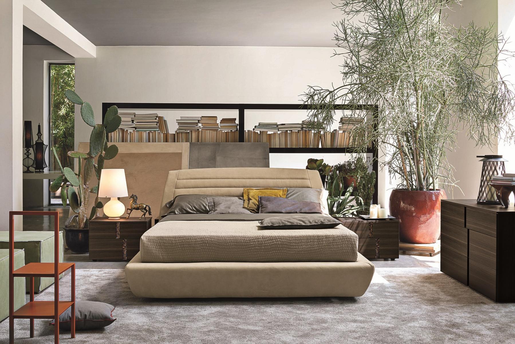 Rectangular oak bedside table with drawers | Athena by Tomasella