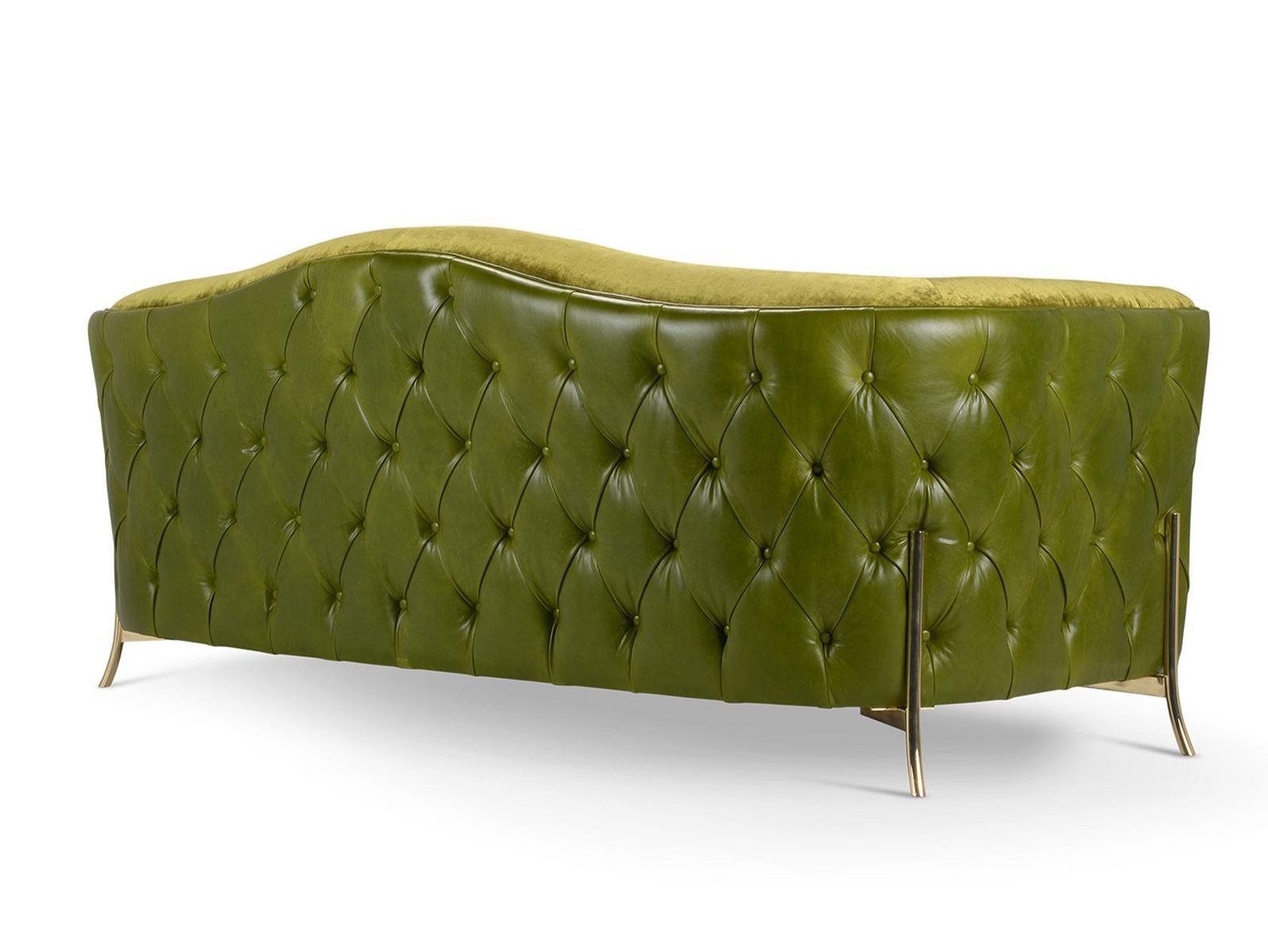 Tufted sofa bed with fire retardant padding | Nefele by Domingo salotti