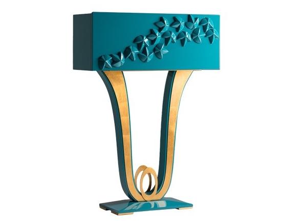 Rectangular wood veneer console table | Mimosa Baby by Mantellassi 1926