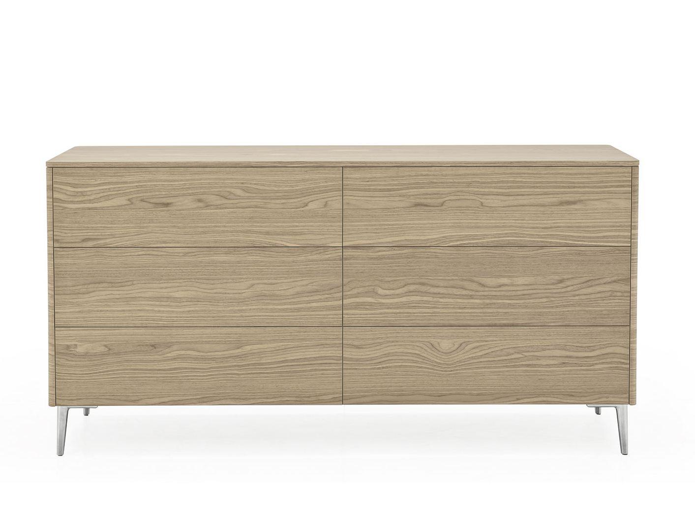 Wood veneer chest of drawers | Boston by Calligaris