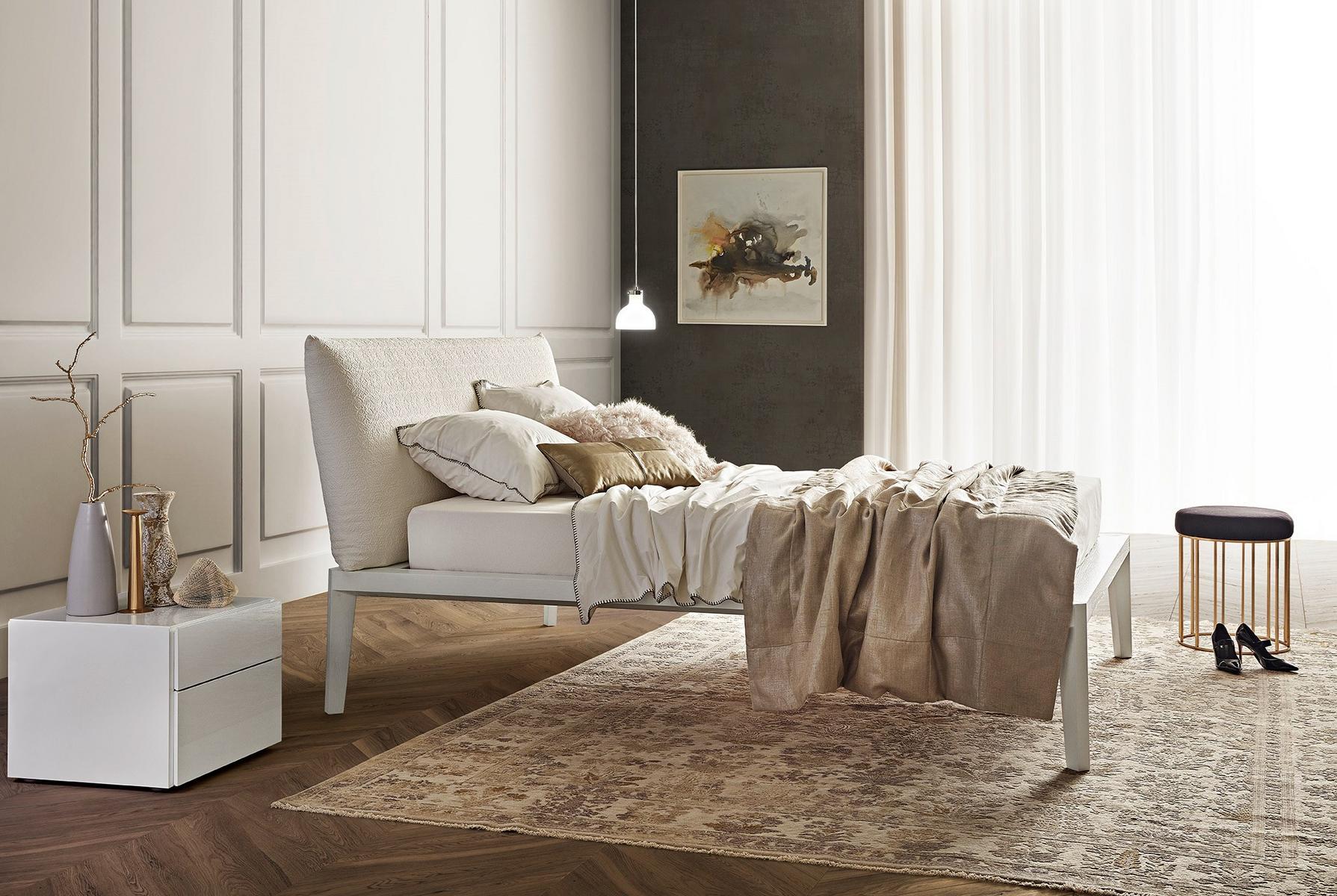 Wooden bedside table with drawers | Andrea by Olivieri