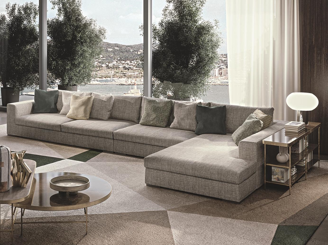 Sectional fabric sofa with removable cover | Oreste by Frigerio