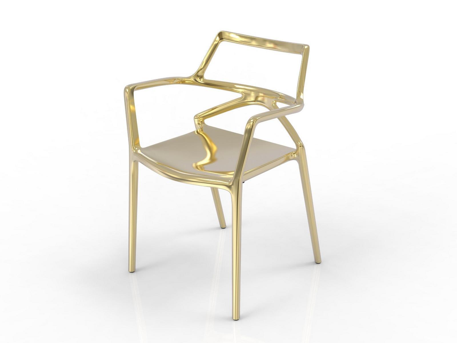 Polypropylene garden chair with armrests | Delta Premium by Vondom