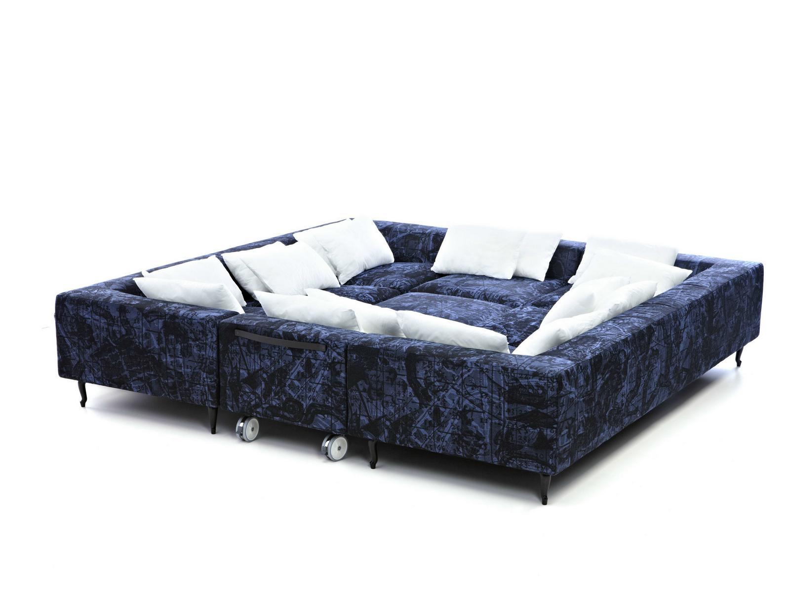 Sectional Dacron® sofa | Zliq Island by Moooi