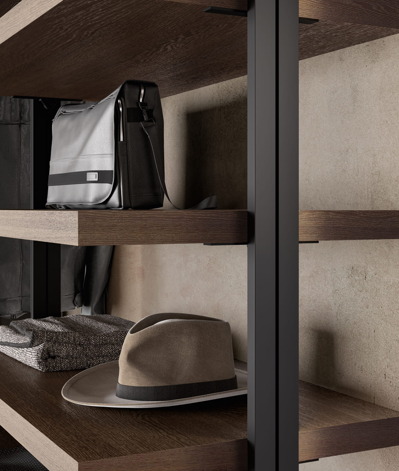 Linear melamine closet | Bamboo by Dall'Agnese