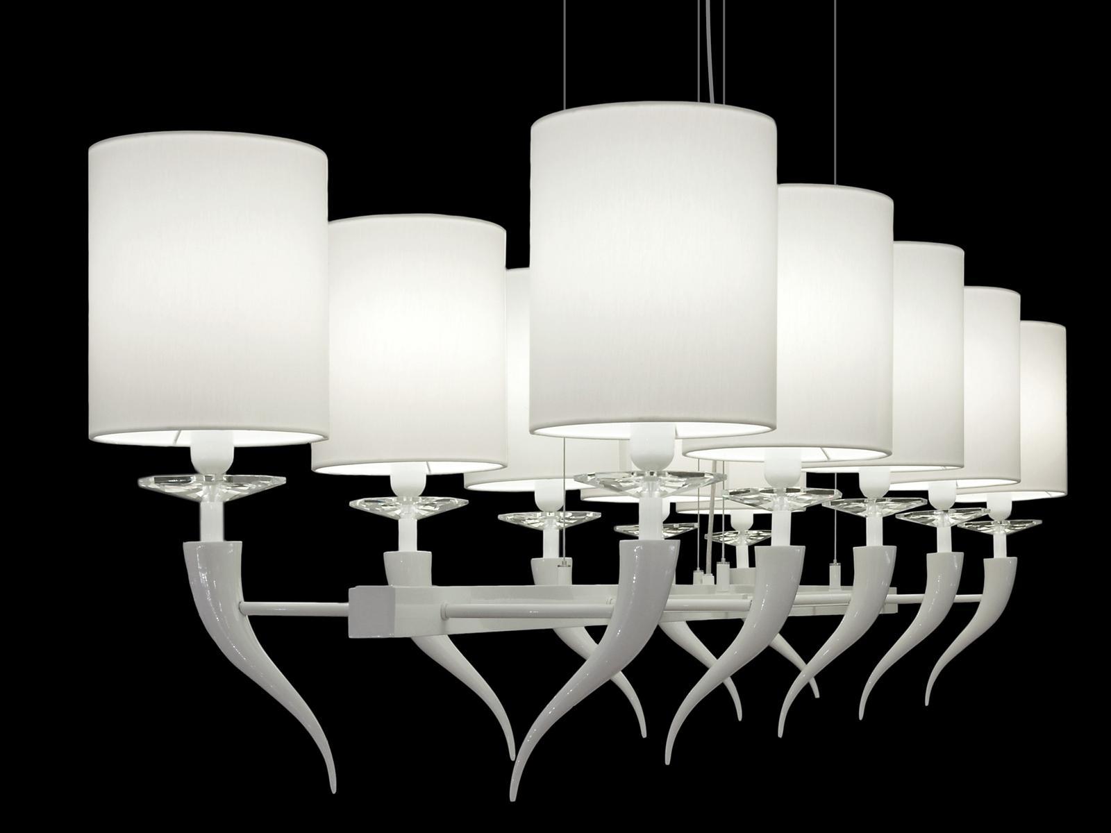 Direct-indirect light metal pendant lamp with crystals | Loving Arms H10 by Ilfari