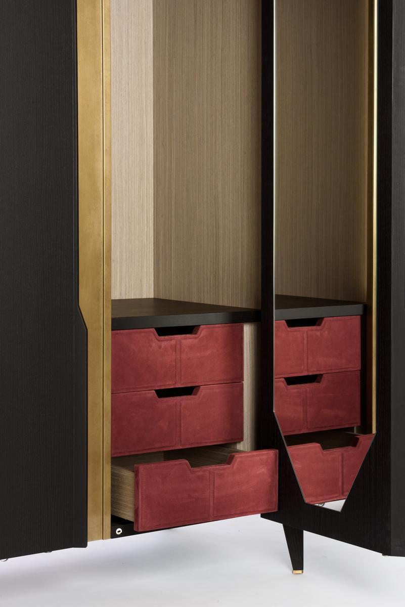 Wooden wardrobe with drawers | Naxos by Ezio Bellotti