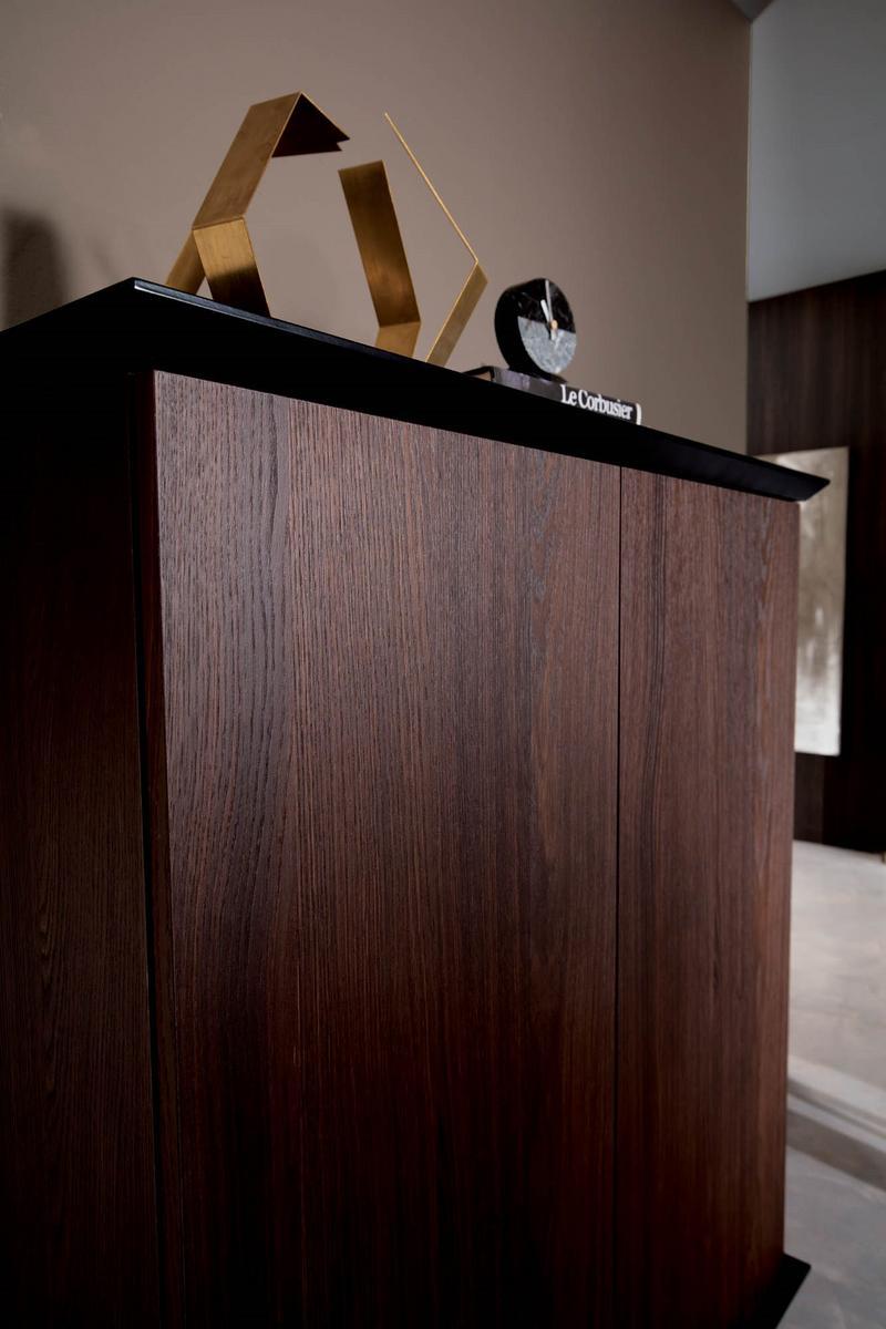 Wooden highboard with sliding doors | Brera by Ozzio Italia