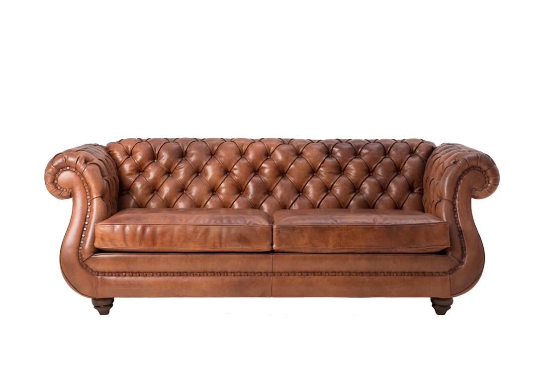 Tufted 3 seater leather sofa | Tipo by Mantellassi 1926