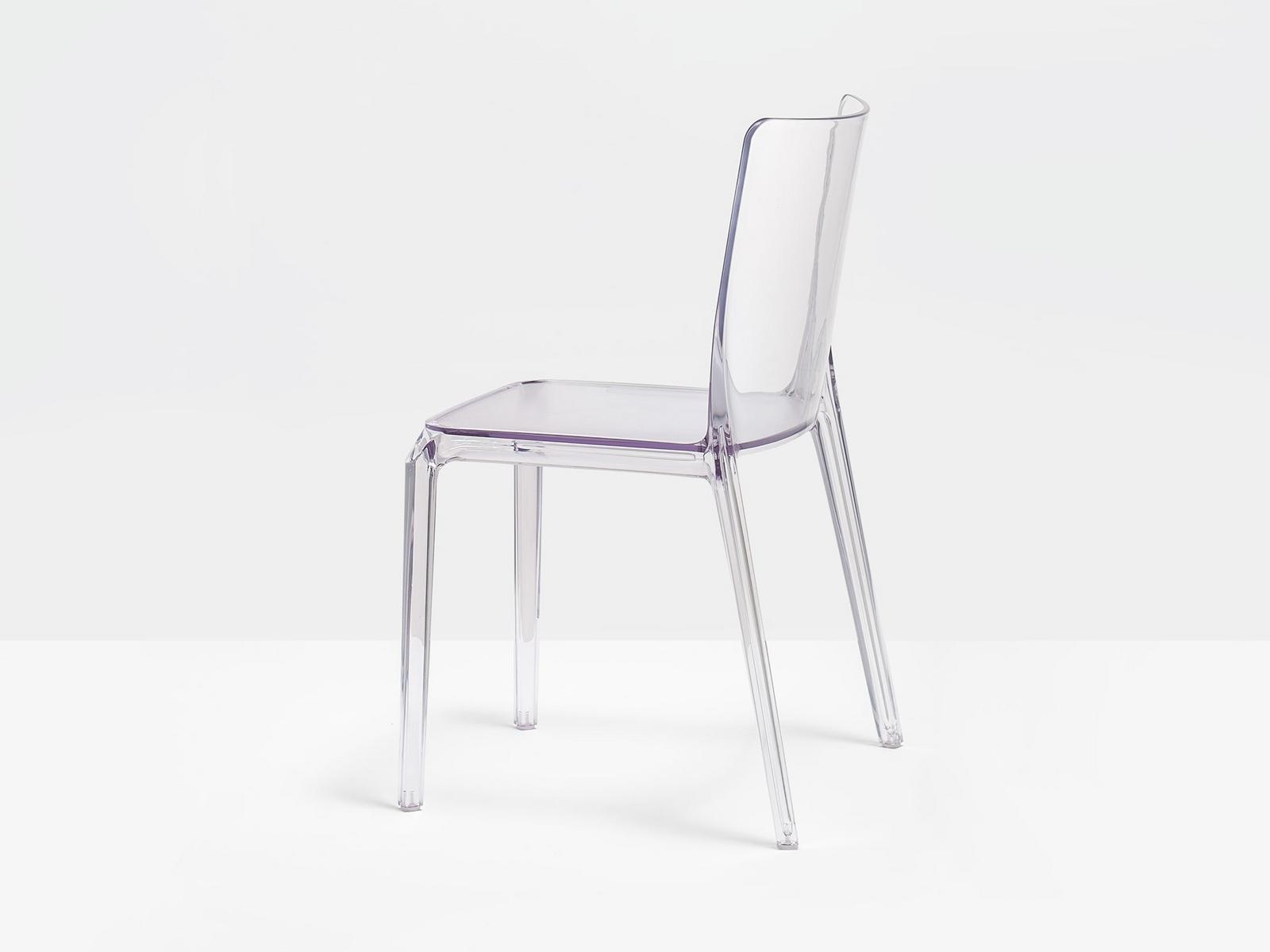Stackable polycarbonate chair | Blitz 640 by Pedrali